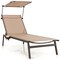 6-Position Recliner Lounge Outdoor Adjustable Reclining Chair Poolside